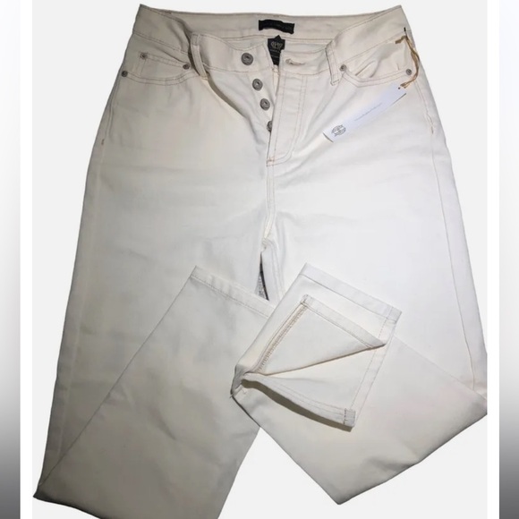 House of Harlow 1960 High Rise Straight  Size  30 Ivory White 5 Button F… - Picture 1 of 8